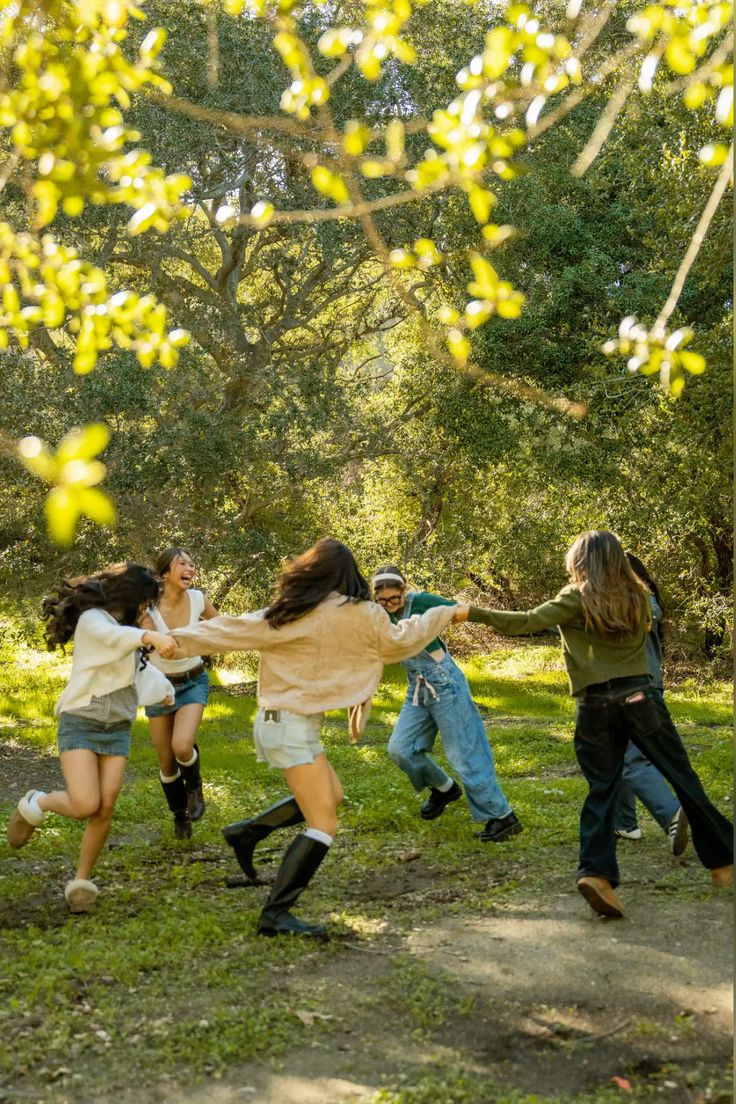Running through the woods together