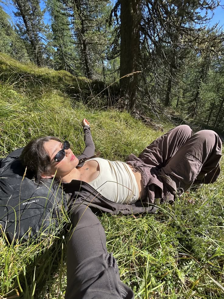 Resting in the grass in the sun